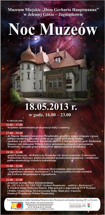 ulotka Noc Muzeów 2013 PL