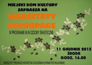 Warsztaty decoupage w MDK