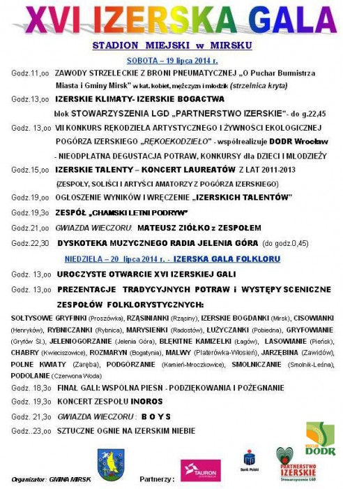 Program XVI Gala nowy