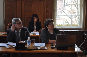 Starosta Walery Czarnecki i dyrektor PUP Krystyna Mucha.