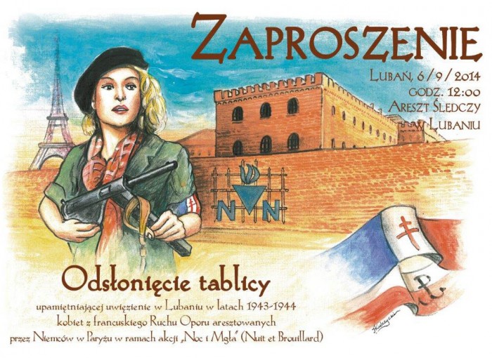 Kobiety francuskiego Ruchu Oporu zaproszeniee