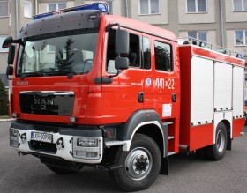 Średni samochód ratowniczo - gaśniczy typu GBA, 2,5/16 na podwoziu MAN