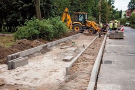 Remontowana ulica Kolejowa w Gryfowie