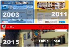 Poprzednie i obecny wygląd strony miasta