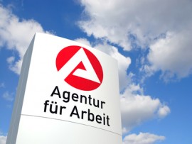 Schild Arbeitsagentur für Arbeit