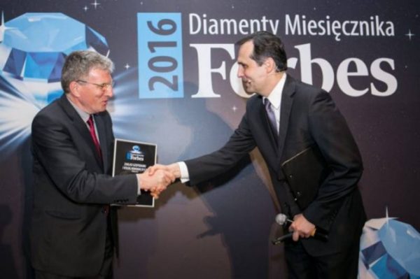 Prezes ZGiUK odbiera "Diamenty Forbesa"
