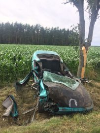 8 lipca br. w wypadku na feralnym odcinku drogi 297 zginął 22 - letni mieszkaniec Lubania.